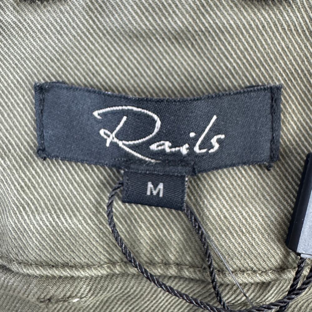 NWT Rails Olive Green Nola Military Utility Skirt Cotton Canvas Belt Size Medium - Picture 10 of 16